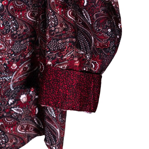 Chaps Ralph Lauren Women's Shirt Button Up Paisley Long Sleeve Blouse Top 0X - Picture 8 of 9